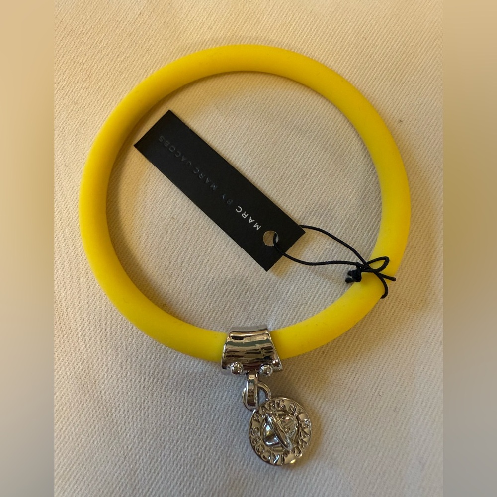 Marc Jacobs Yellow Bracelet with Silver Charm